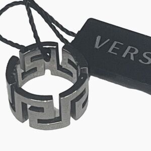 Greca Versace Silver Ring New
